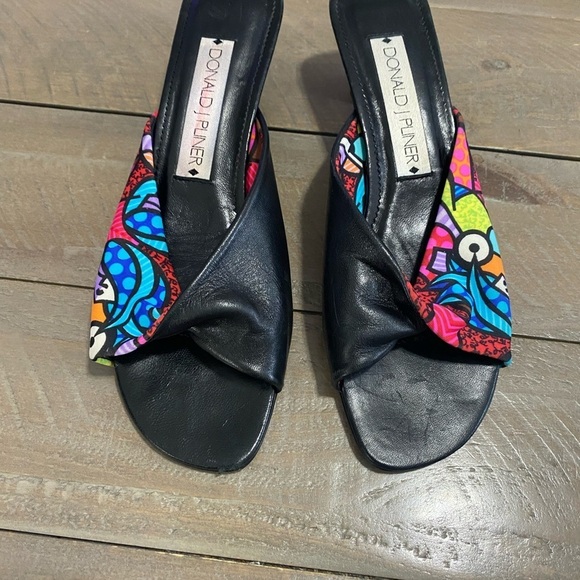 Vintage Donald Pliner Slide Leather Shoes size 7M - Picture 2 of 4